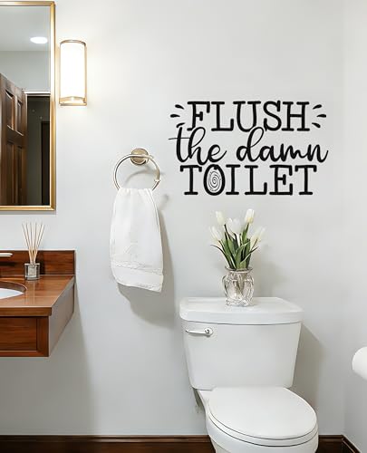 Funny Bathroom Decal - Waterproof Toilet Lid Sticker for Humor