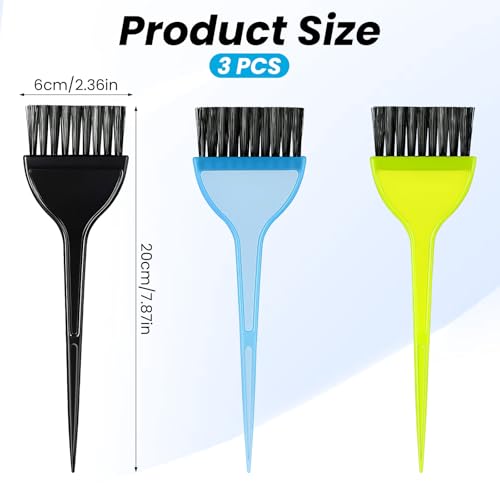Hair Coloring Dye Brush Set 3 Pcs Professional Wide Applicator Tools