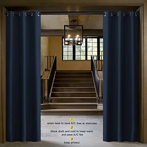 NICETOWN Blackout Curtains - Energy Saving Thermal Insulated Drapes, 42x84", Navy