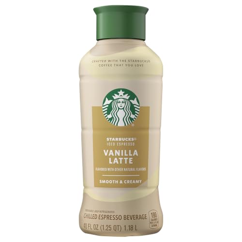 Starbucks Iced Espresso Vanilla Latte Coffee, 40 Fl Oz Bottle
