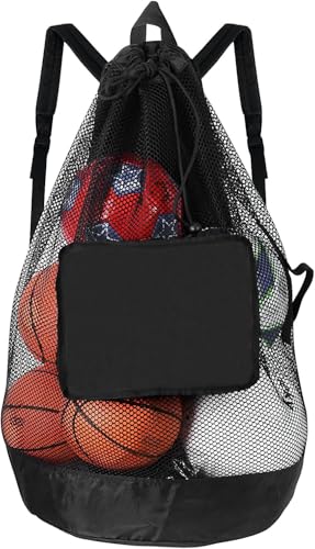Large Mesh Beach Bag with Drawstring - Swim Gear & Toy Organizer