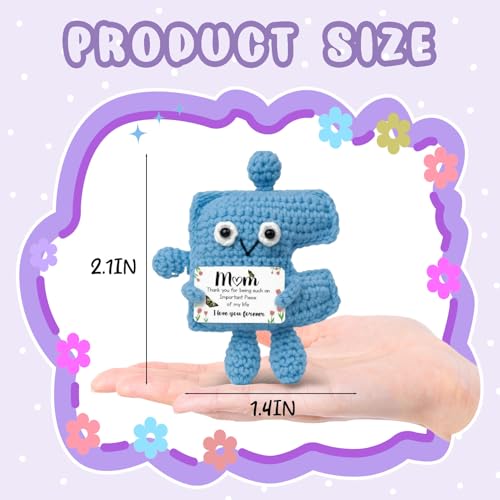 EQIUAG Emotional Support Crochet Doll - Handmade Mini Cotton Gift