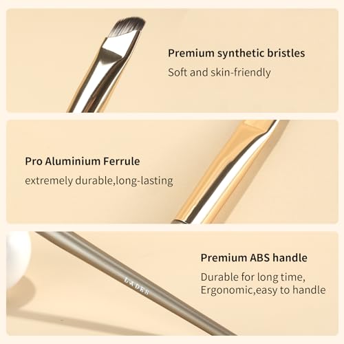 MSQ Fine Angled Eyeliner Brush - Ultra Thin Sickle Shape Eye Makeup Tool