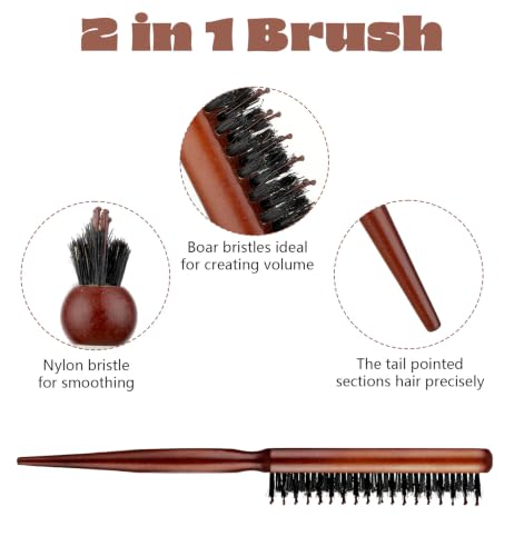 3-Piece Professional Hair Teasing Comb Set for Volume Boost and Backcombing