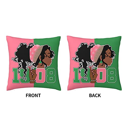 Sorority Gifts Pillow Cover 18x18 White - Double-Sided Coklyirt