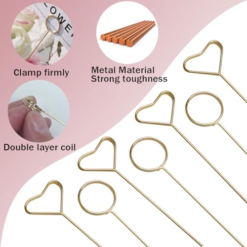 40Pcs 12 Inch Heart Floral Card Holders for Wedding & Party Decorations