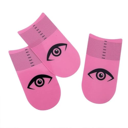 2Pcs Pink Eyelash Extension Measuring Ruler & Lash Stencil Tool