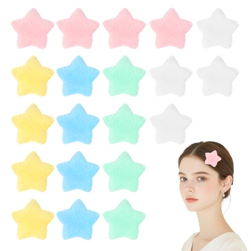 InnoHHustle 20 Pcs Fluffy Star Hair Clips Cute Y2K Fuzzy Hair Accessories