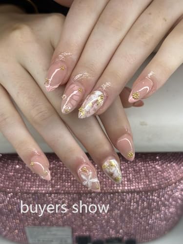 Bellecrey Gold Nail Beads Caviar Mini Steel Charms Assorted Sizes 12 Grids