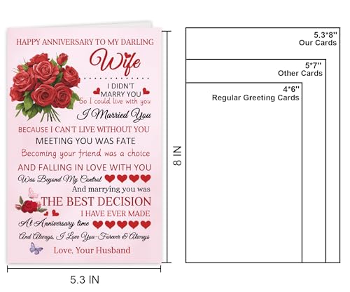 Heartfelt Wedding Anniversary Card for Wife - UUEFKTN