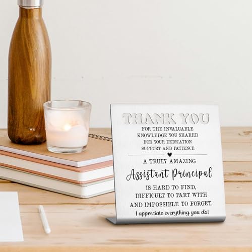 Assistant Principal Appreciation Metal Desk Plaque Thank You Gift