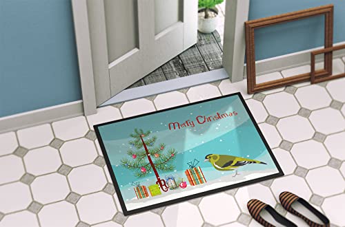 Siskin Merry Christmas Doormat 24x36 Front Door Rug - Indoor Outdoor Non Slip Washable