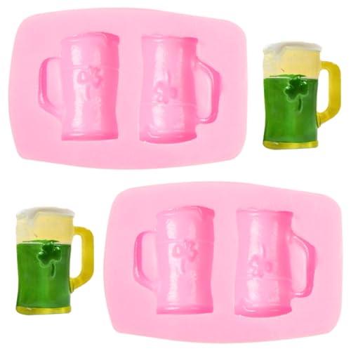 Beer Silicone Fondant Molds - 2 Pcs St. Patrick's Day Cake Decor