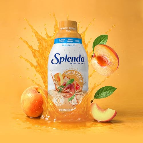 White Peach Green Tea Concentrate – SPLENDA Premium 32 Fl Oz | Keto & Sugar-Free