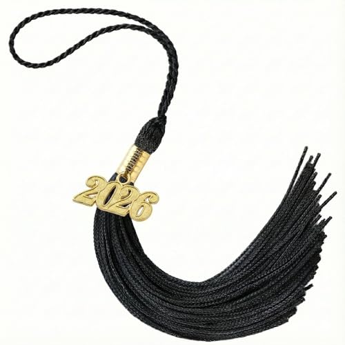2026 Graduation Tassel with Gold Charm for Cap Decoration