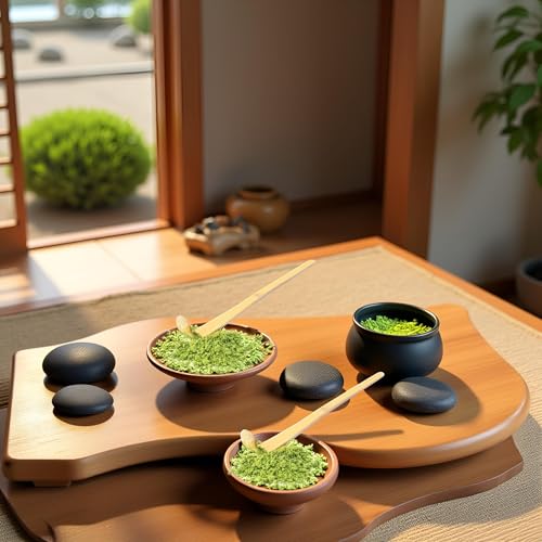 Bamboo Matcha Tea Scoop Set - 2 Traditional Chashaku Spoons (18cm)