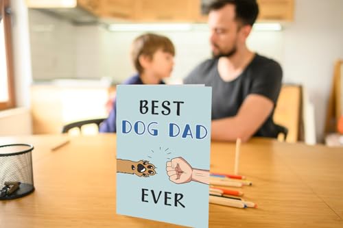 Cute Dog Dad Father's Day Card - Best Dog Dad Ever Gift