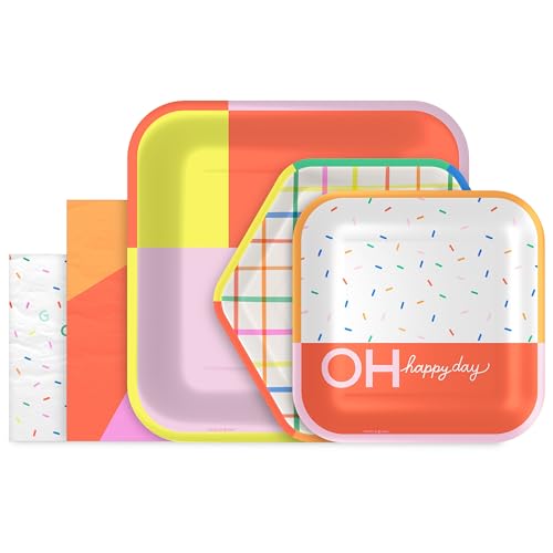 Hallmark Paper Party Plates and Napkins Set for 16 Guests