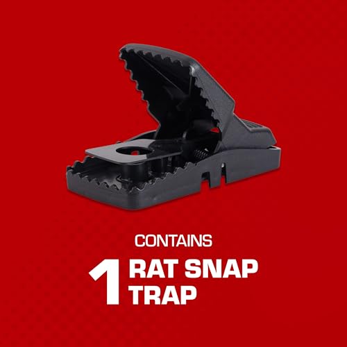 Tomcat Rat Snap Traps - 4 Reusable Traps for Home & Farm Use