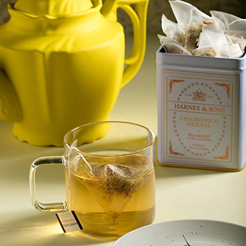 Harney & Sons Chamomile Herbal Tea - 20 Sachets, Caffeine Free