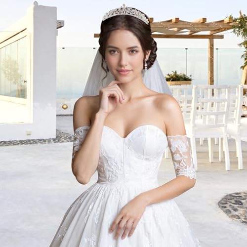 Rhinestone Princess Tiara Crown for Women Bridal Wedding Birthday Party