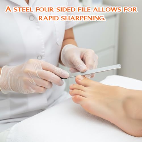 Heavy Duty Metal Nail File and Dual-Ended Toenail Lifter Set