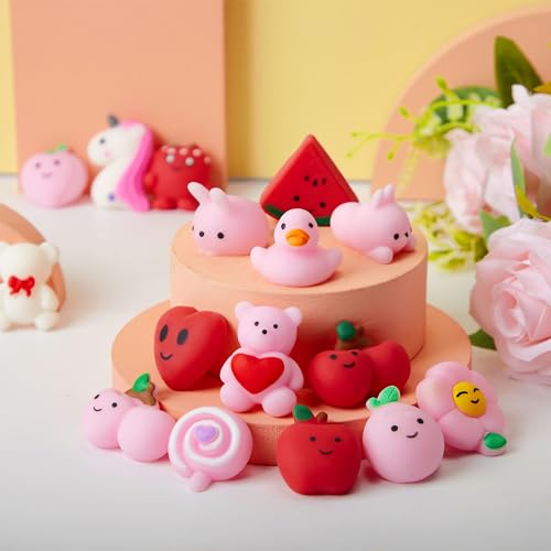 JOYIN 36 Packs Mochi Squishy Toys, Stress Relief Fidget Toys, Kawaii Mochi Squeezes for Kids Party Favors, Classroom Gift Exchange and School Rewards