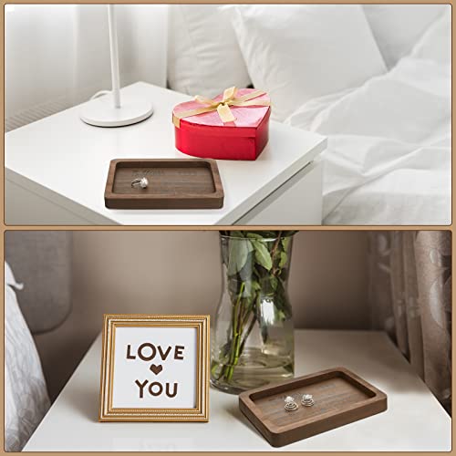 Gerrii Engraved Wooden Jewelry Tray for Rings & Watches