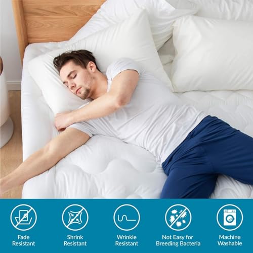Mattress-Homes Queen Pillowcases Set of 4, Breathable Cotton Bed Covers