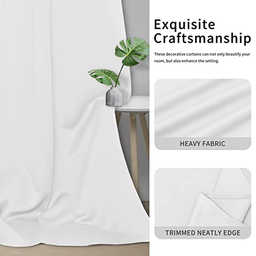 Easy-Going Thermal Grommet Curtains - 2 Panels, 34x72 in, White