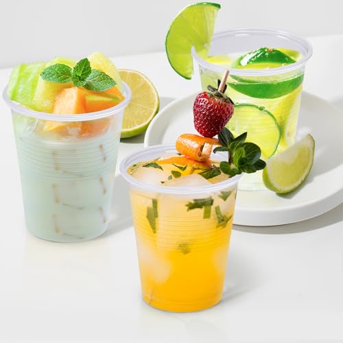 BYSNOW 100 Pack 5 oz Clear Disposable Plastic Cups for Parties