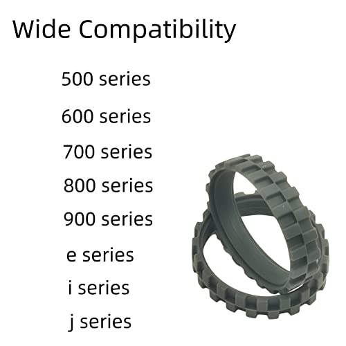 Bumooby Replacement Wheel Tires for iRobot Roomba - Grey, 4 Pack