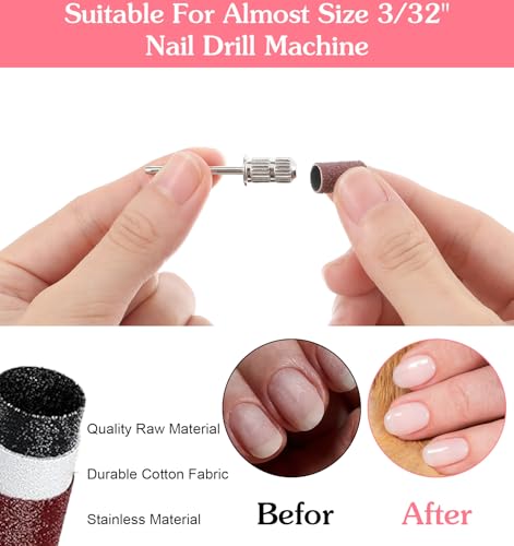 6Pcs Electric Nail Drill Bits Set - 3/32 Universal Cuticle Remover