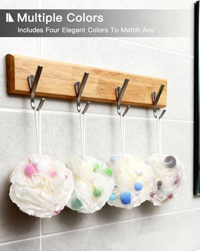 Manditae Beige Loofah Bath Sponge 4 Pack Exfoliating Body Scrubber