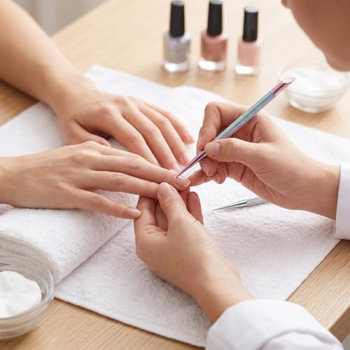 Xelsluthe Stainless Steel Nail Cleaner & Cuticle Pusher, 4 Pack
