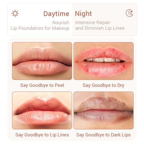Tiejdhr Strawberry Lip Sleeping Mask and Hydrating Lip Balm with Brush