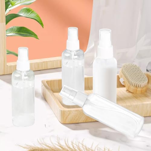 MUUZLL Travel Spray Bottles 2oz 50ml Clear Plastic Fine Mist 6 Pack