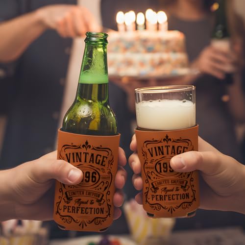 30th Birthday Gift for Men: 1996 Vintage Can Cooler Sleeves (2-Pack)