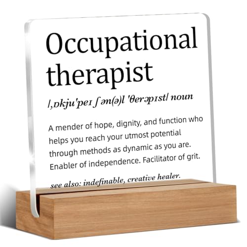 Occupational Therapist Acrylic Sign Gift - 4x4 Inches Decor