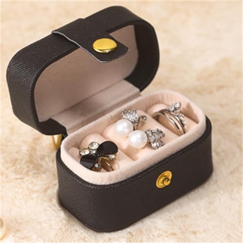 Compact Jewelry Organizer Box - Elegant PU Leather Travel Case