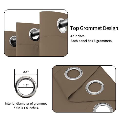 Easy-Going Blackout Curtains, 2 Panels 42x45 in, Camel