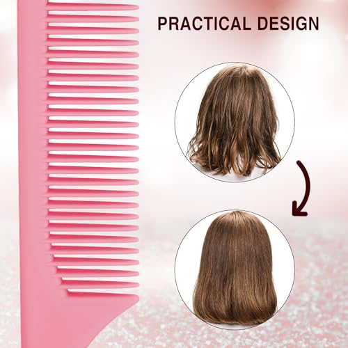 Patelai 3-Piece Rat Tail Comb Set - 9 Inch Plastic Pintail Teasing Combs
