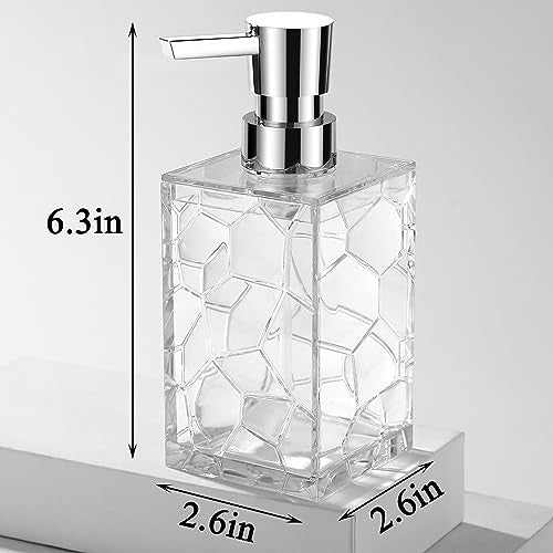Clear Acrylic Pump Bottle Dispenser 10oz - 1 Pack for Lotion & Soap