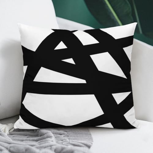 Nezweld Black and White Striped Throw Pillow Covers, 18x18 Inch Set of 2