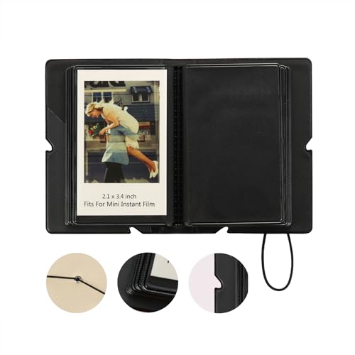 GOLDBARLEY 2x3 Mini Photo Album - 28 Pocket Portable Wallet for Instax, Polaroid & Kodak Prints