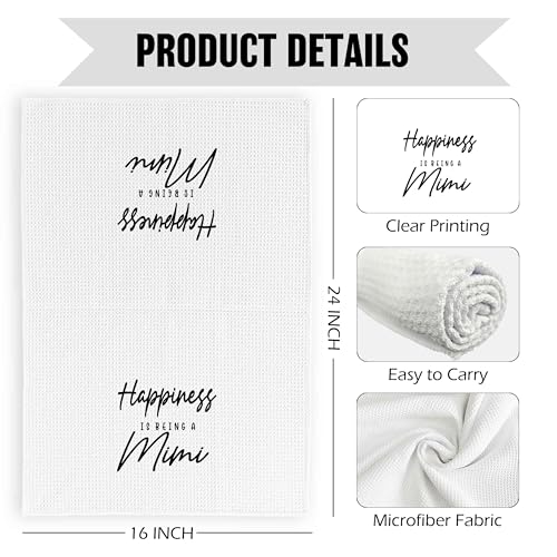 Pugwak Mimi Kitchen Dish Towel Decorative Hand Towel Gift for Grandma