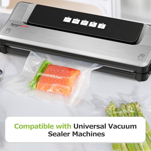 Bonsenkitchen Vacuum Sealer Rolls, 8 in x 20 ft (2 Pack) - BPA-Free Bags