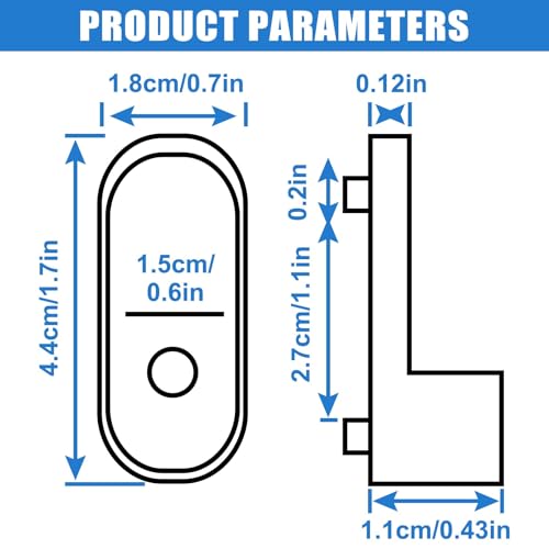 AEGYPIUS 6Pcs Oval Closet Rod End Supports, 15mm x 30mm Wardrobe Brackets