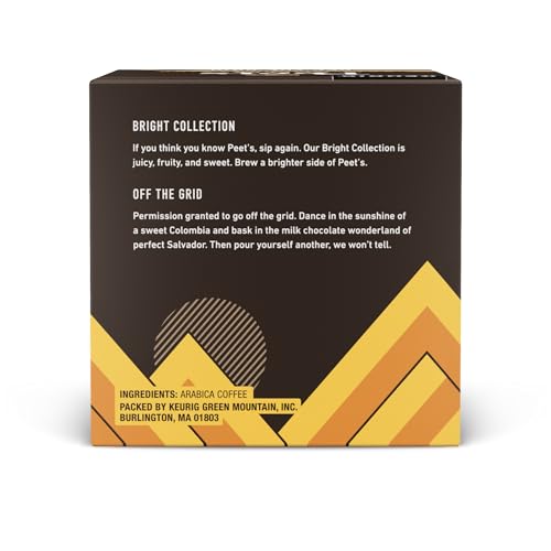 Peet's Coffee, Medium Roast Keurig K-Cup Pods, 100% Arabica Coffee - Off The Grid, 60 Count (6 Boxes of 10 K-Cup Pods)