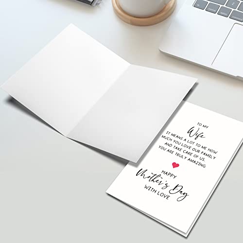 Ogeby Mother's Day Card for Wife - 8x5.3 Inches, Blank Inside